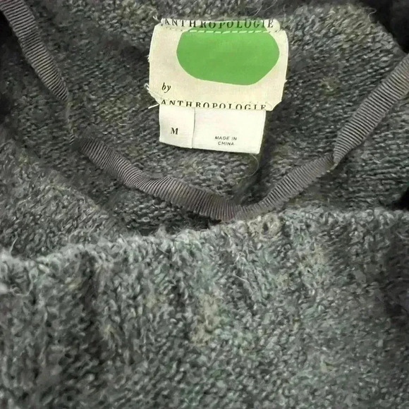 Anthropologie Women’s Gray Turtleneck Wool Blend Sweater Dress - Picture 3 of 7